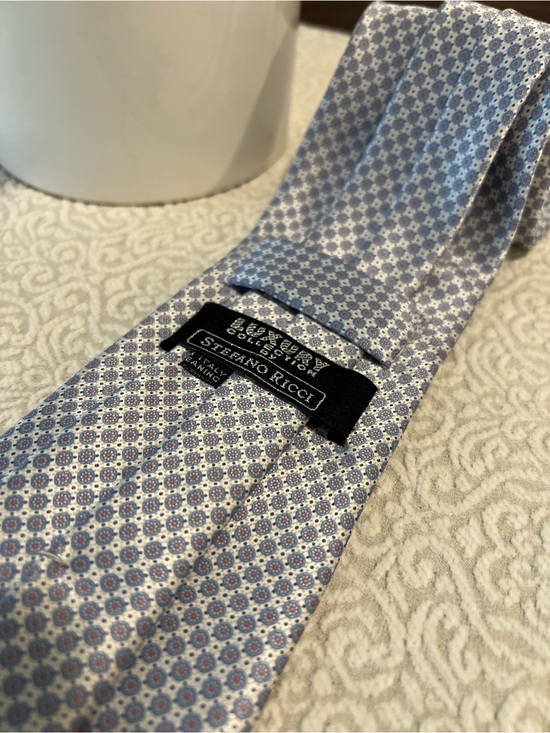 Stefano Ricci Other - Stefano Ricci 100% Silk Tie Blue Medallion Print Luxury Italian Designer Tie